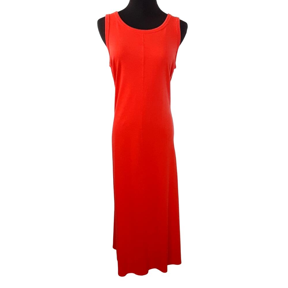 Elizabeth and James Cotton Maxi Dress Coral Orange Women XS Swim Cover-Up Resort
